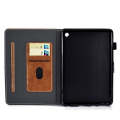 Flip Cover Case With Stand & Card Holder For Amazon Fire 7 2022 Brown