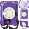 Apple iPad 2022 10th Gen 10.9 inch Shockproof Cover Stand & Hand & Shoulder Strap Purple