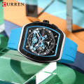 Curren 8443 Luxury Business Sports Wrist Watch Silicone Strap Sky
