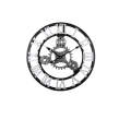 Vintage Round 4 Gear Wall Clock Roman Numerals 58cm