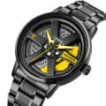 Skmei 1787 Men's F1 Street Quartz Wrist Watch with Rotating Rim Yellow