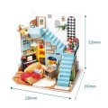Robotime Joy's Peninsula Living Room DIY Miniature Dollhouse Kit 1:18