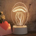 LED Night Light Decorative Jellyfish Image Wall Plug unit
