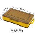 Lure Box Multi Compartment 10 Lures box size 14X11X4cm Yellow
