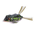 Frog Fishing Lure with fitted double hook 9gr 5cm (set of 2) Black / Green Stripes
