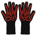 Braai Gloves Silicone Big Flame Red 32cm Long 1 Pair Package