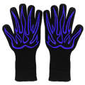 Braai Gloves Silicone Big Flame Blue 32cm Long 1 Pair Package