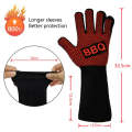 Braai Gloves Silicone Big Flame Red 32cm Long 1 Pair Package