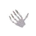 Napkin Rings - Halloween Ghost Skeleton Hand - Round - 4-Piece Silver