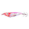 Luminous Horizontal Shrimp Squid Hook Bionic Bait 2 pcs - Silver, Pink 9gr 10cm