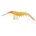 Fishing Lure Soft Bait Shrimp style 2 per packet colour White & Orange