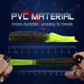 Fishing Lure Soft PVC Worm Tube Body 4 per packet colour Smoke Silver