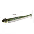 Fishing Lure Soft Minnow Style Yellow with Jig Head Copper