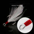 Fish Hook #4 Treble with Feather Teaser