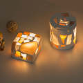 Night Light Bedroom table Translucent Gypsum Ore Cylinder Style