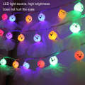 Halloween Luminous Cloth Ghost Ornament String Light Colourful 20 LED