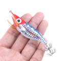 Luminous Horizontal Shrimp Squid Hook Bionic Bait 2 pcs - Silver, Orange 9gr 10cm