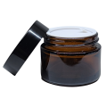 Amber Glass Cosmetic Jar With Shive