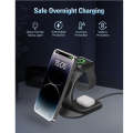 NELUXFE 3-IN-1 MAGSAFE MAGNETIC WIRELESS CHARGING STATION BLACK