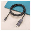 USB-C TO HDMI 4K SLIM NYLON BRAIDED CABLE 2M BLACK | UNI