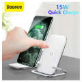 BASEUS 15W QI FAST CHARGING WIRELESS CHARGER STAND WHITE
