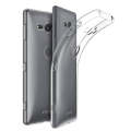 SONY XPERIA XZ2 COMPACT SLIM FIT SOFT GEL CASE CLEAR AND TEMPERED GLASS SCREEN PROTECTOR