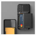 SAMSUNG GALAXY S21 FE PREMIUM RUGGED DAMDA GLIDE CARD CASE BLACK | VRS DESIGN