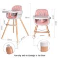 3-in-1 Baby Dining Chair Converts into High Chair Comes With 5-point Seat Belt