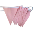 Pink Plain, Polka dot and Small Flower Bunting | Large Flags