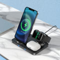 Hoco Cw33 Compatible Magnetic Wireless Charger For Mobile Phone/apple Watch Black