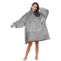 ZS - Hoodie Ultra Plush Blanket, One Size - Grey