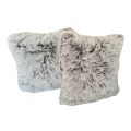 ZS - Soft Fluffy Scatter Cushions - Set of 2 - 40x40cm - Grey