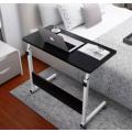 ZS - Portable Laptop Desk With Adjustable Stand & Wheels - Wood