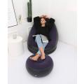 ZS - Flocking Sofa Set Inflatable - Black&Purple