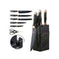 ZS - All in one Pro 7pcs Knife Set with Sharpener - Black