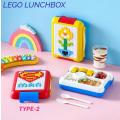 ZS - DIY Building Blocks Leakproof Microwave School Kids Lunch Box
