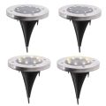 ZS  - 4PCS Solar Powered 8 LED Ground Light For Borders Driveway Pathways