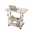 ZS - Laptop Desk with 2 Shelves - Height Adjustable - White