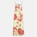 Floral Maxi Dress Lime/Red