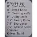 Condere Home 9 Pcs Knives Set  With Acrylic Knives Stand