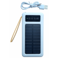 2 in 1 10000 mAh Solar & Electrical Powered Power Bank - White