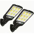 2Pc Solar Remote Controlled Motion Detection LED Floodlights