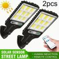 2Pc Solar Remote Controlled Motion Detection LED Floodlights