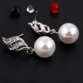 Set Jewelry (1 Pair Earrings and 1 PCS Necklace Included) Chic  Pearl and Rhinestone Pendant Neck...