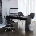Clean Black Office Desk