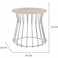 Infinity Side Table Chrome and Cream