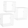 Set of 3 steel cubes White