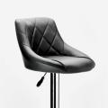 Amber Quilted PU Bar Chair - Black
