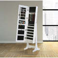 Mirrored Jewellery Cabinet Large - White