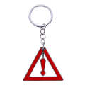 Car Keychain Waist Hung With Tiangle Warning Mark Decoration